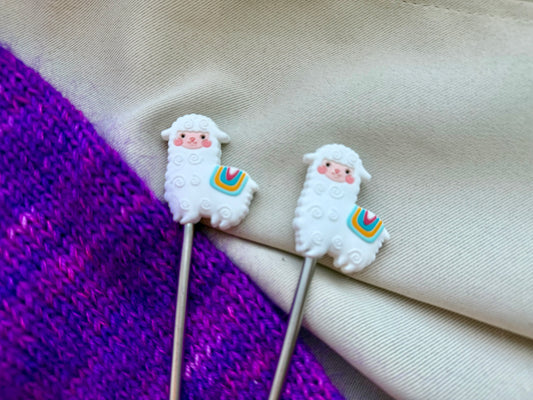 White Alpaca Stitch Stoppers