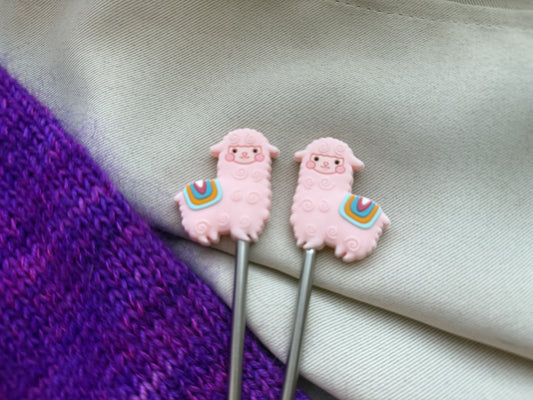Pink Alpaca Stitch Stoppers