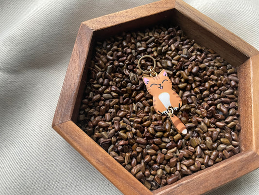 Orange Cat Stitch Marker