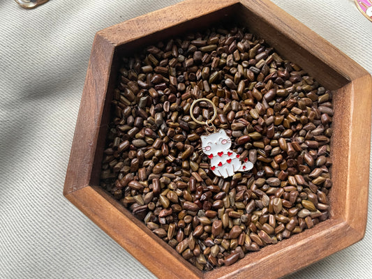 White Cat Stitch Marker