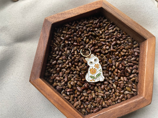 White Cat Stitch Marker
