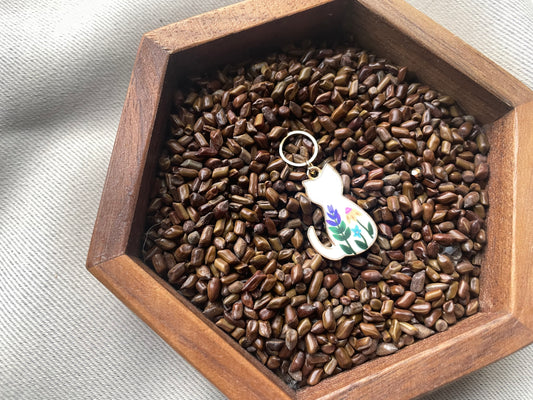 Floral Cat Stitch Marker