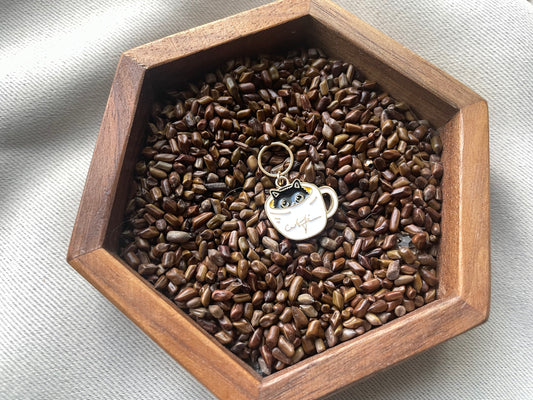 Cat in a Cup Stitch Marker