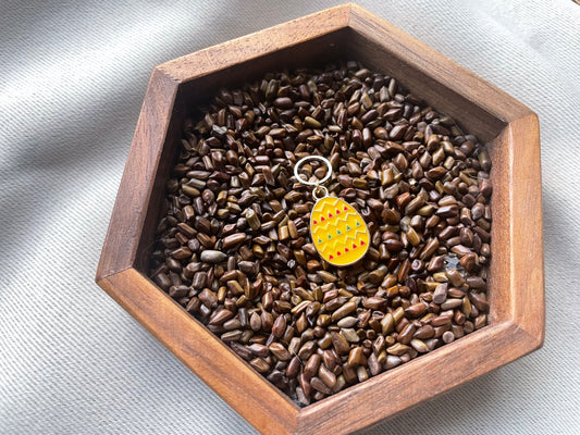 Yellow Easter Egg Stitch Marker
