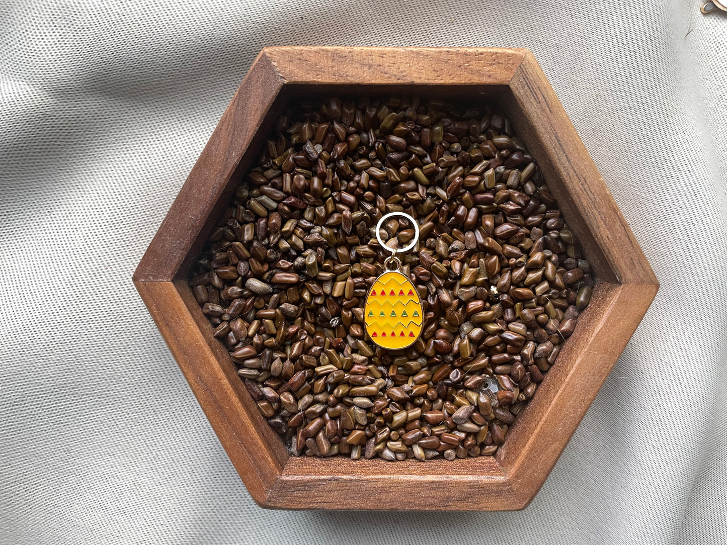 Yellow Easter Egg Stitch Marker