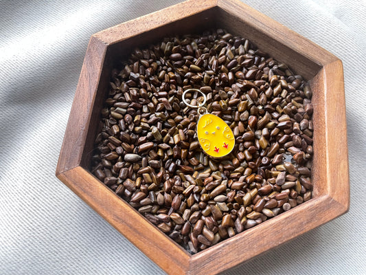 Yellow Easter Egg Stitch Marker