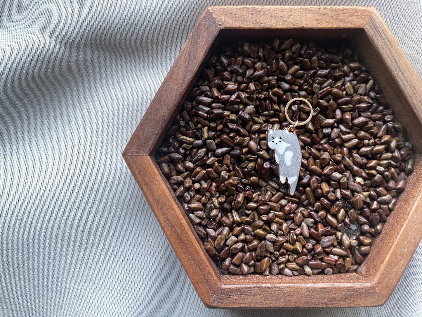 Grey Cat Stitch Marker