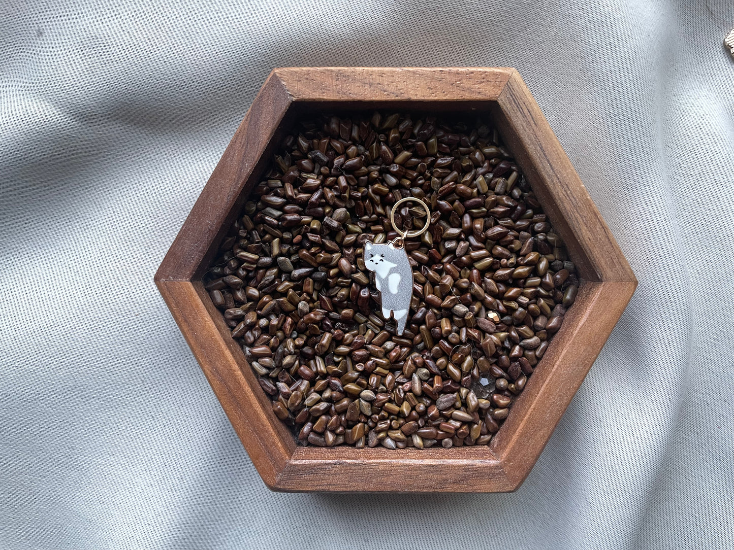 Grey Cat Stitch Marker