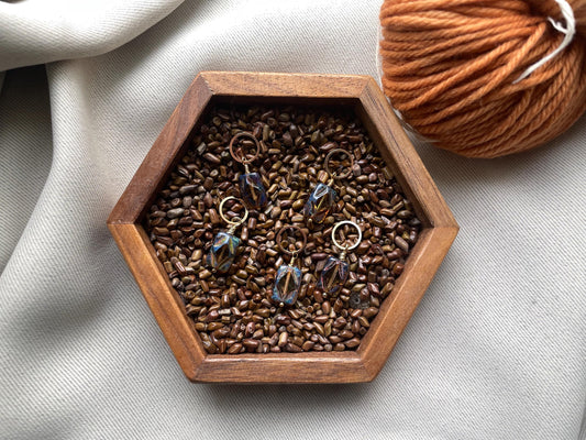 Czech glass beads stitch markers