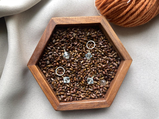 Swarovski glass beads stitch markers