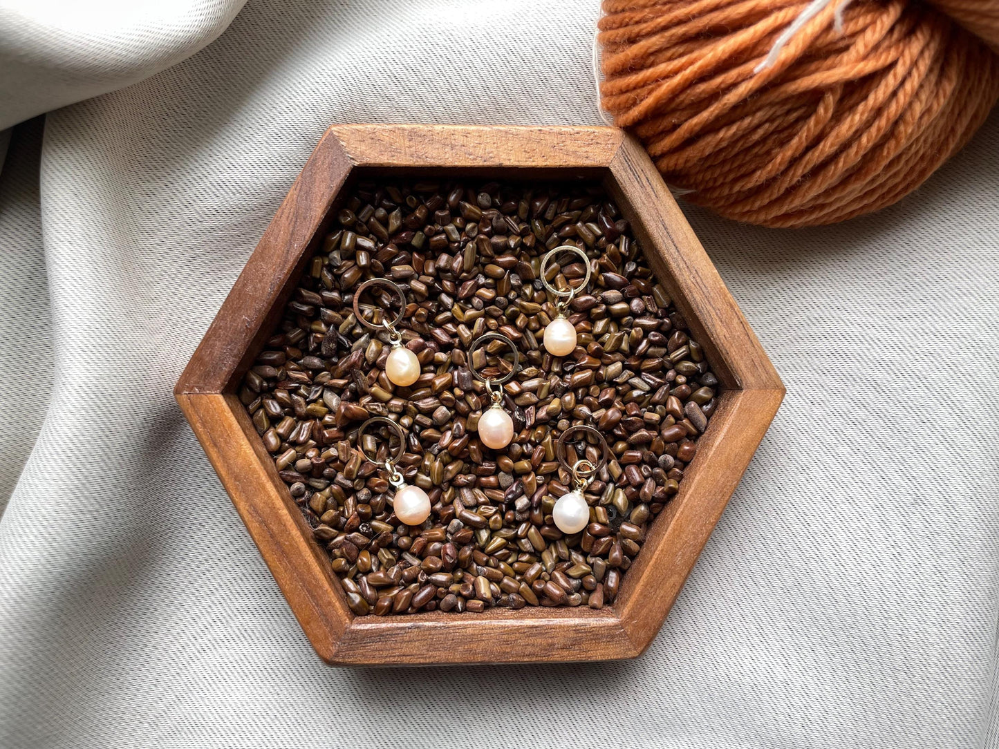 Freshwater Pearl Stitch Markers