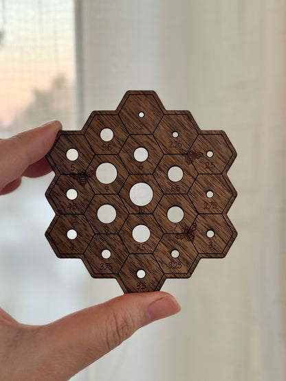 Beehive Knitting Needle Gauge
