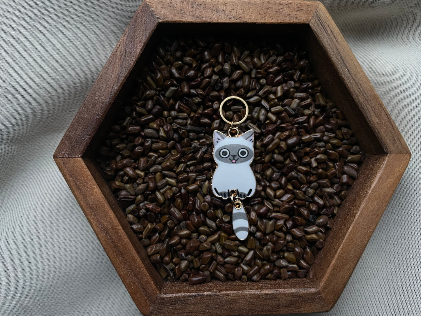 Grey Cat Stitch Marker