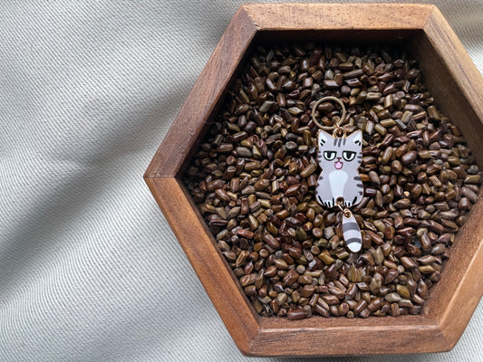 Grey Cat Stitch Marker