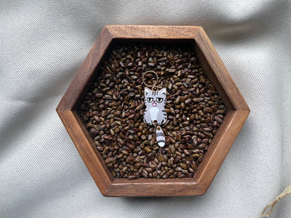 Grey Cat Stitch Marker