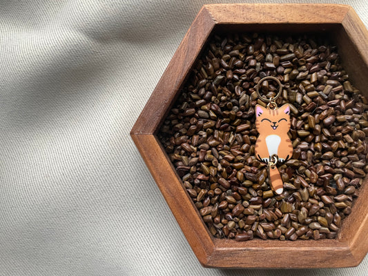 Orange Cat Stitch Marker