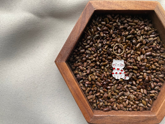 White Cat Stitch Marker