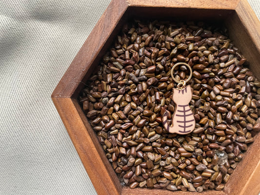 Brown Cat Stitch Marker