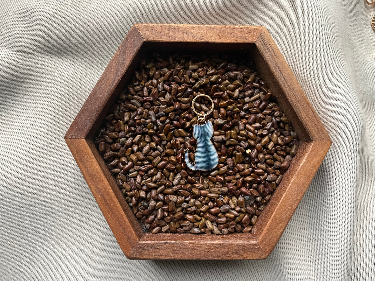 Grey Cat Stitch Marker