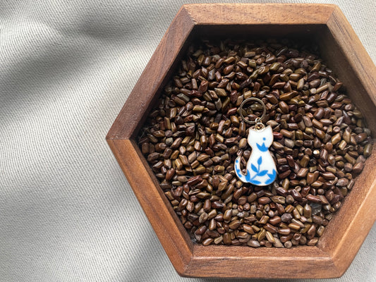 White Cat Stitch Marker