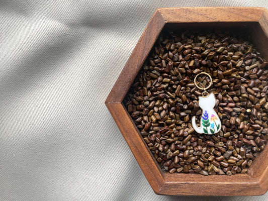 Floral Cat Stitch Marker