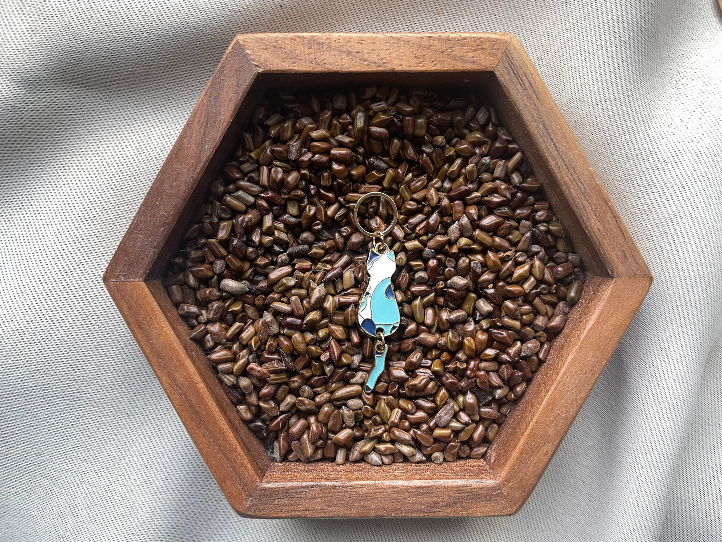 Blue Cat Stitch Marker