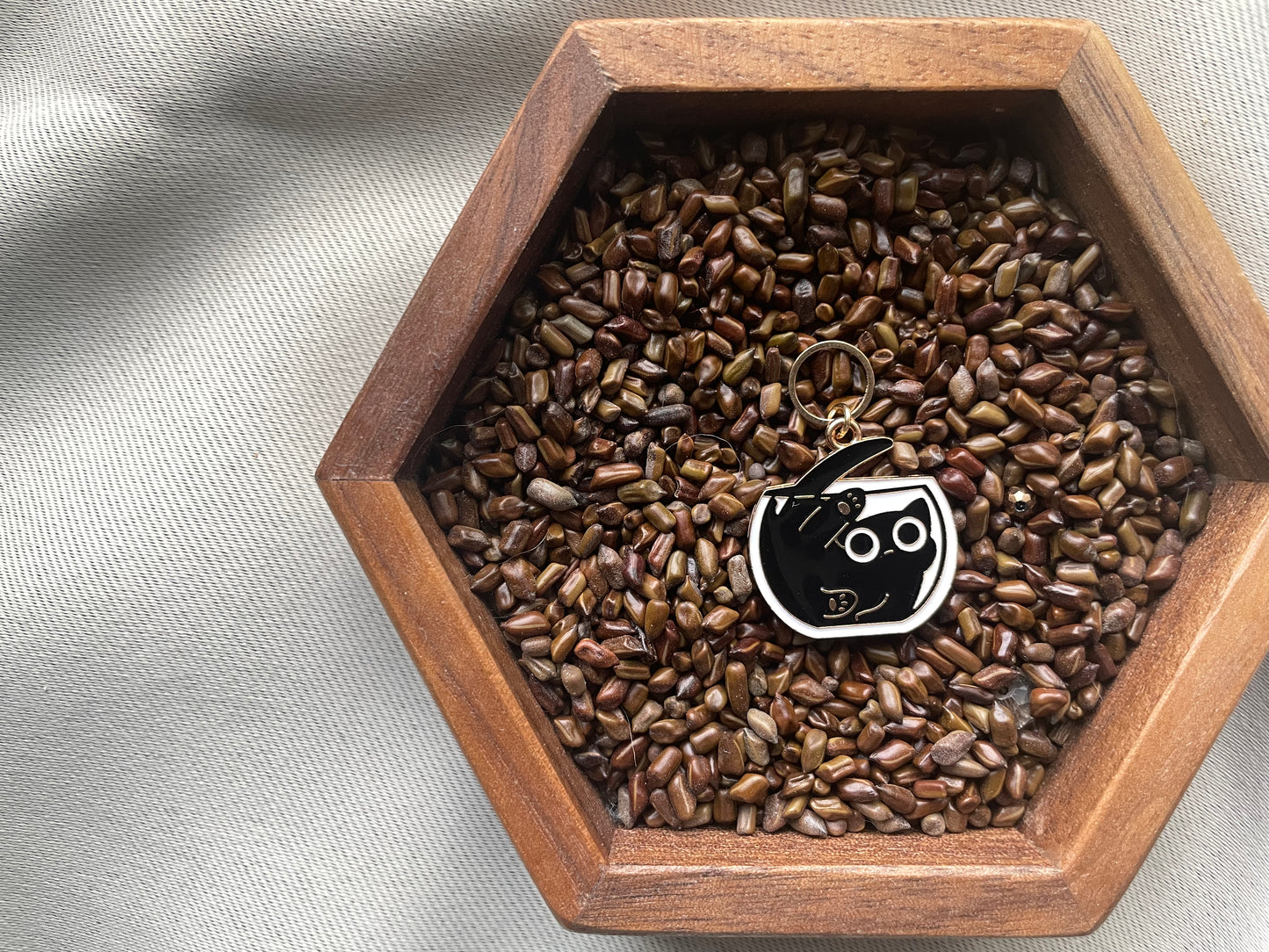 Fishbowl Cat Stitch Marker