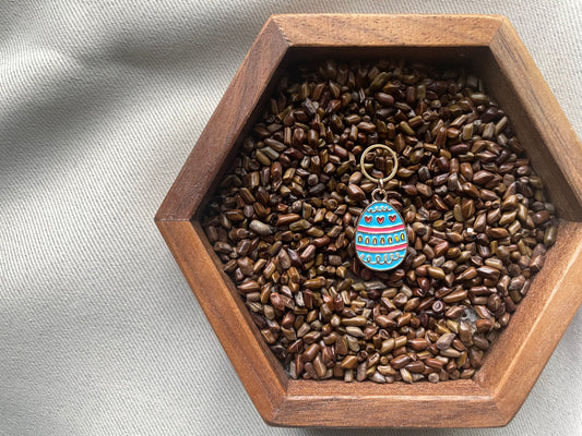 Blue Easter Egg Stitch Marker
