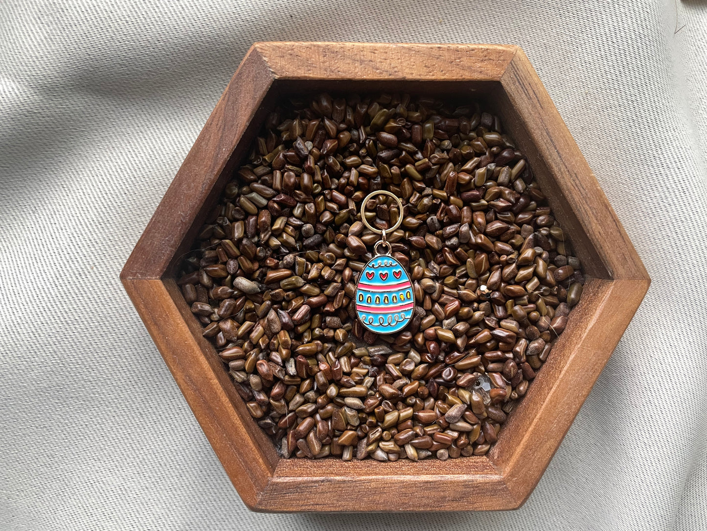 Blue Easter Egg Stitch Marker