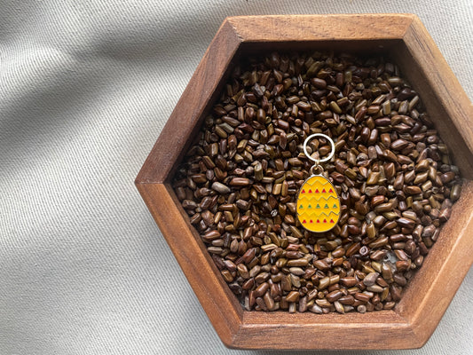 Yellow Easter Egg Stitch Marker