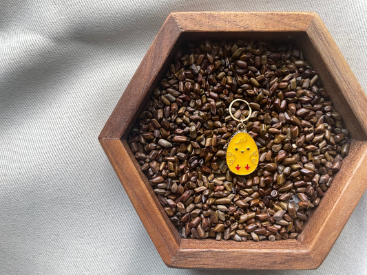Yellow Easter Egg Stitch Marker