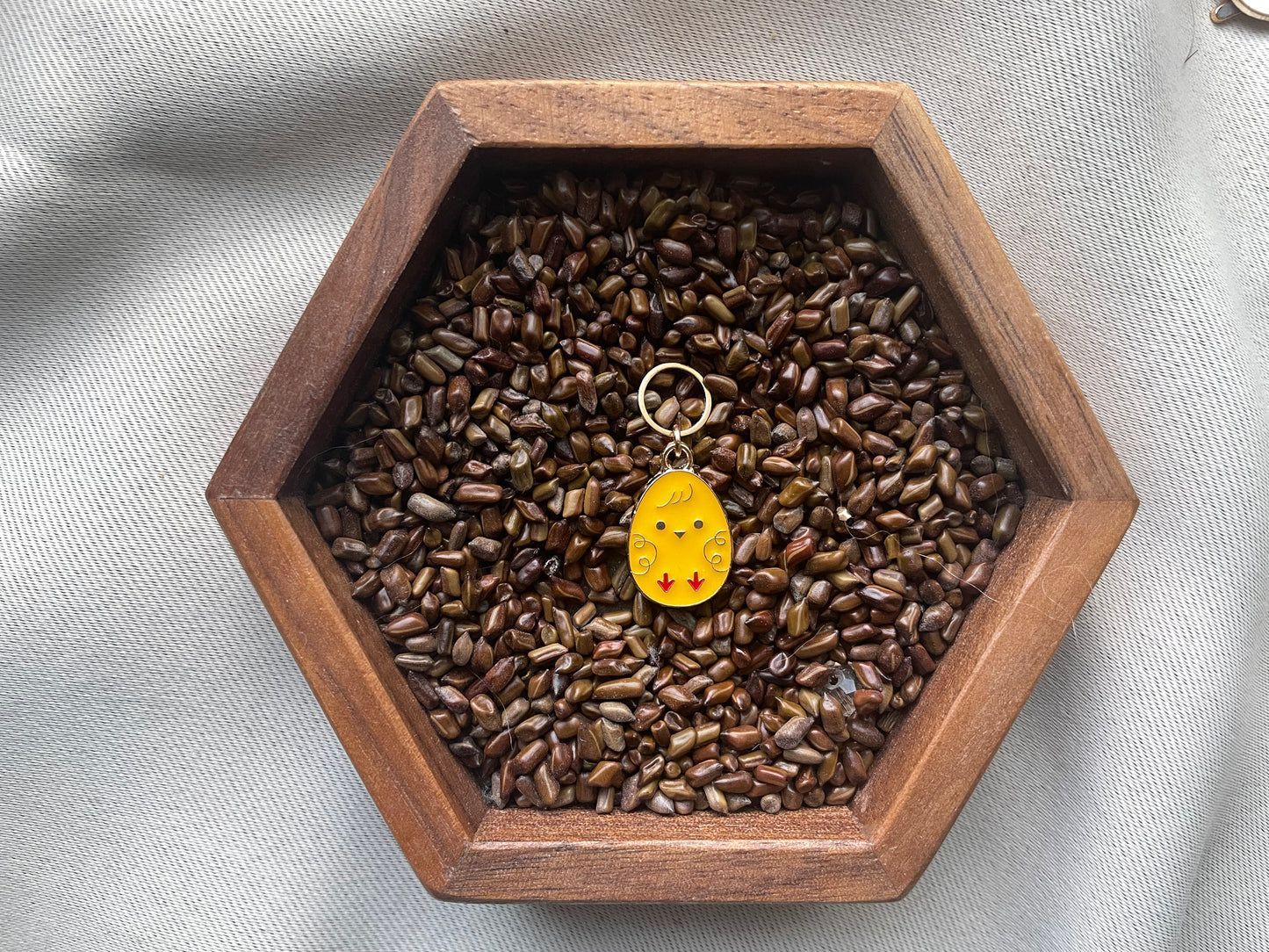 Yellow Easter Egg Stitch Marker