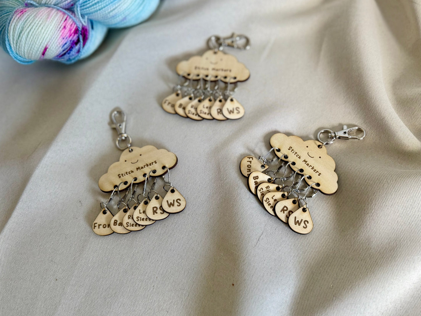 Rainy Cloud Stitch Marker Set