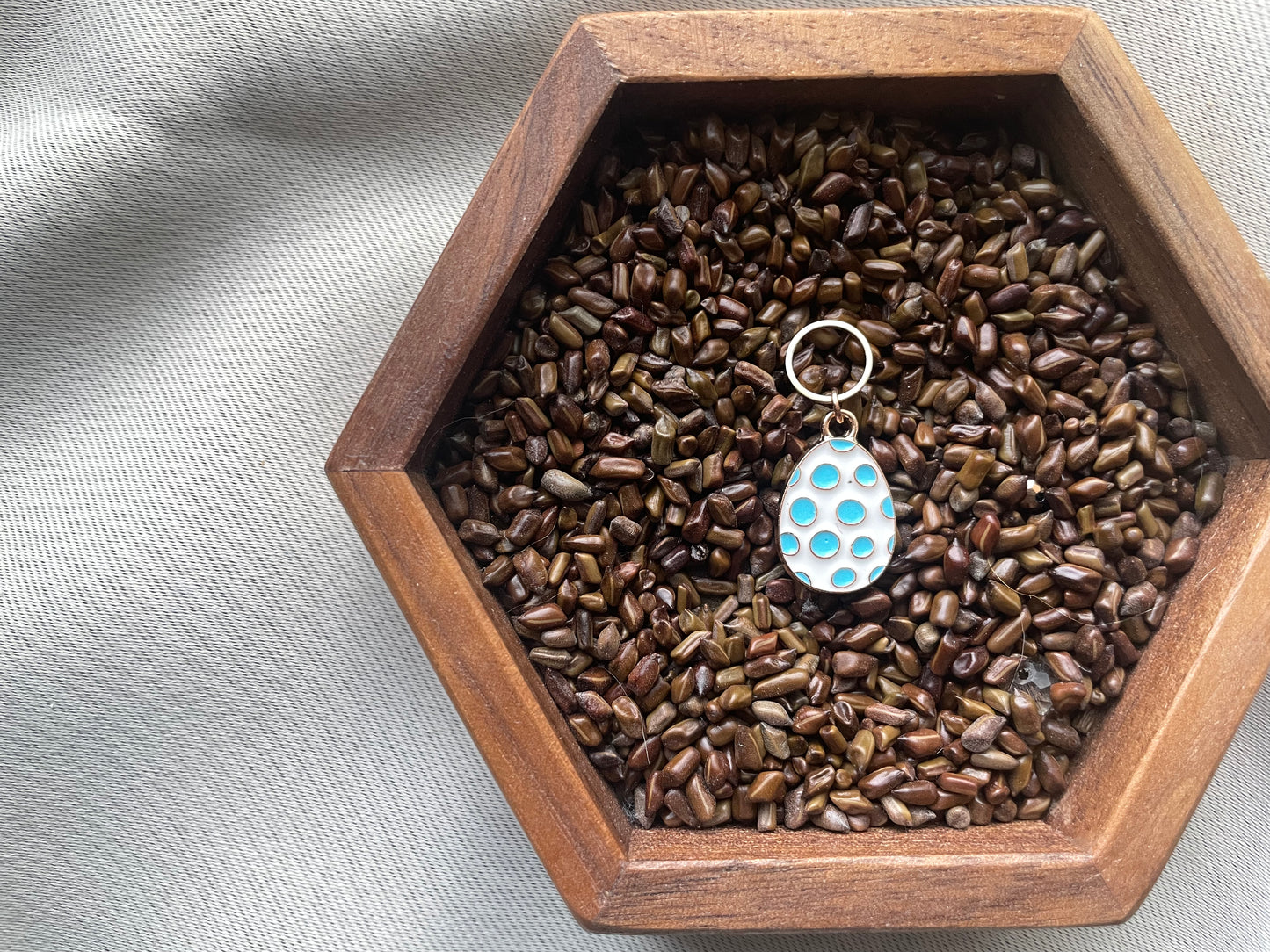 Blue Easter Egg Stitch Marker