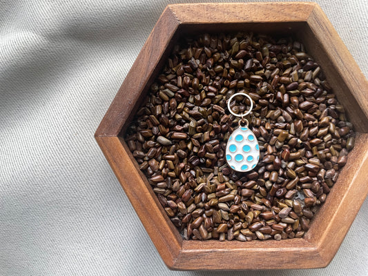 Blue Easter Egg Stitch Marker
