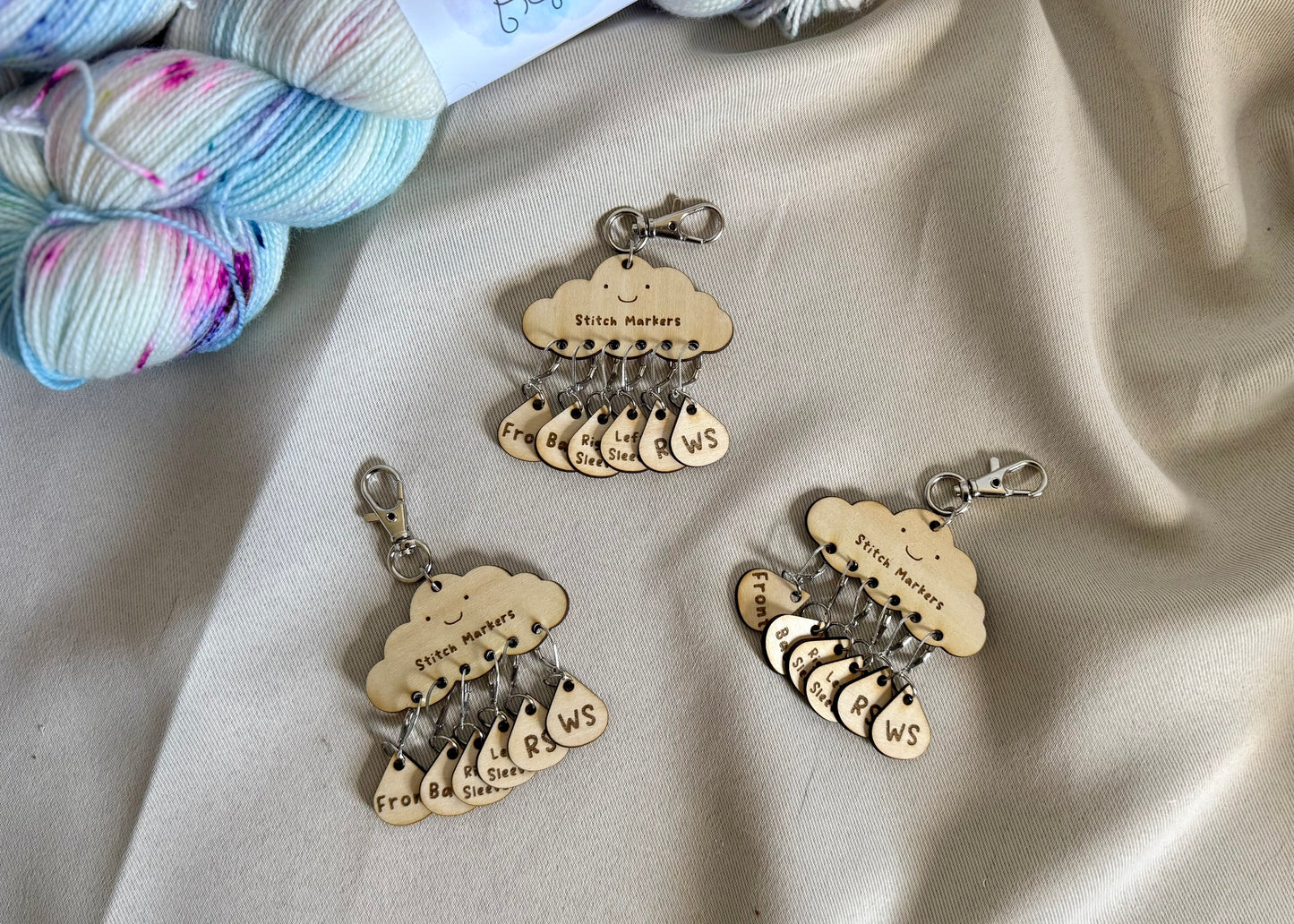 Rainy Cloud Stitch Marker Set