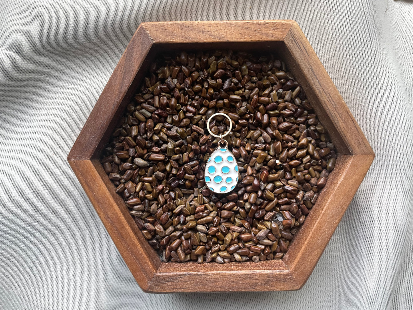 Blue Easter Egg Stitch Marker
