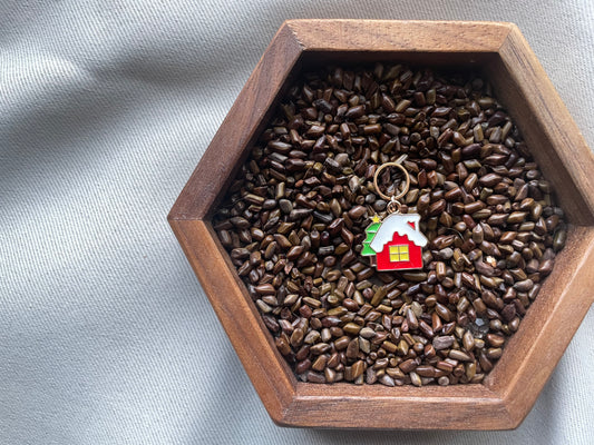 Christmas Cabin Stitch Marker