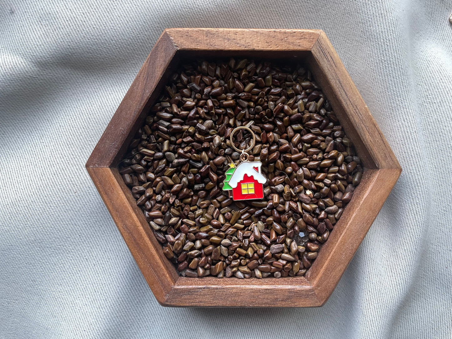 Christmas Cabin Stitch Marker