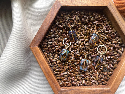 Czech glass beads stitch markers