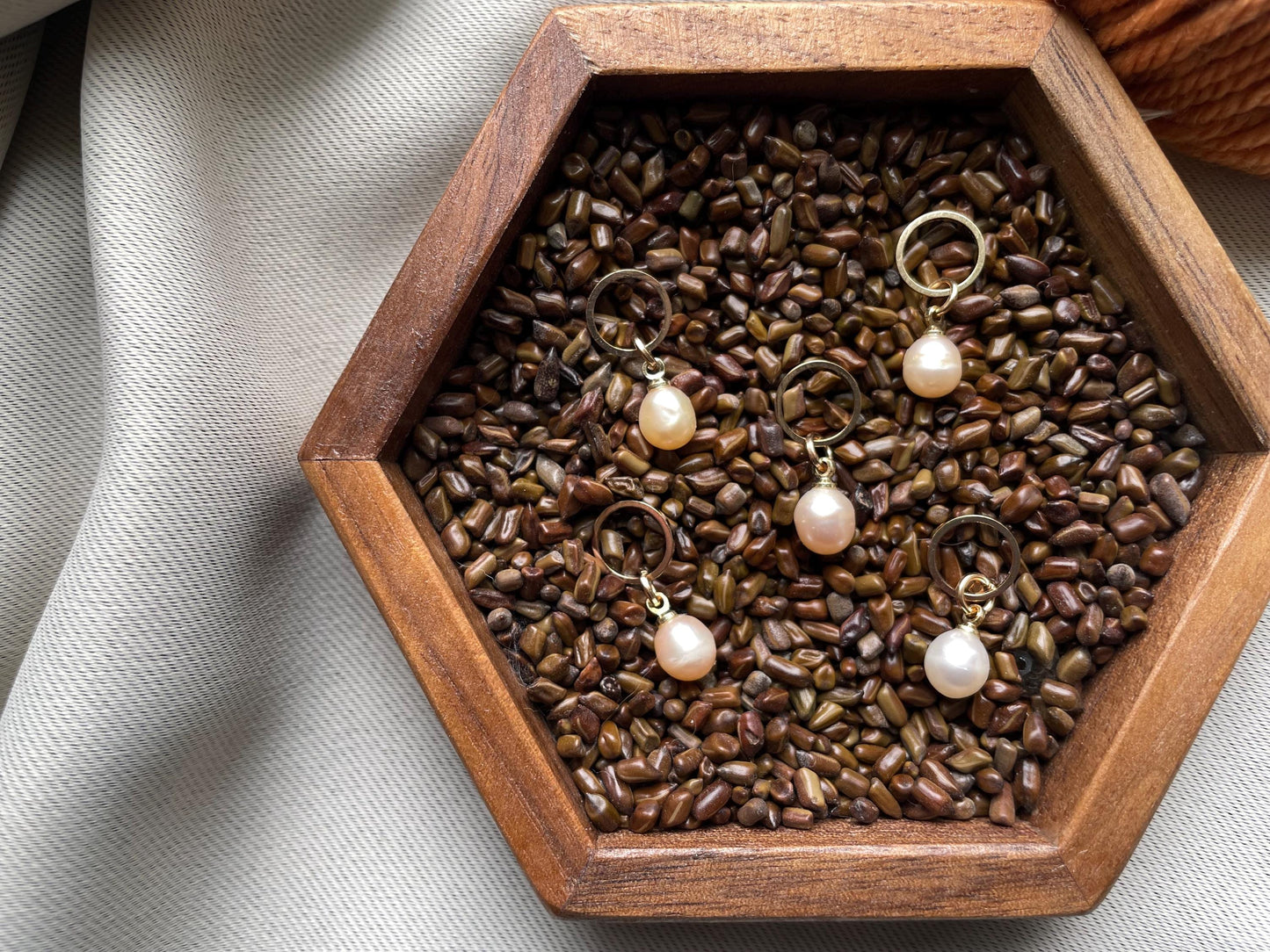 Freshwater Pearl Stitch Markers