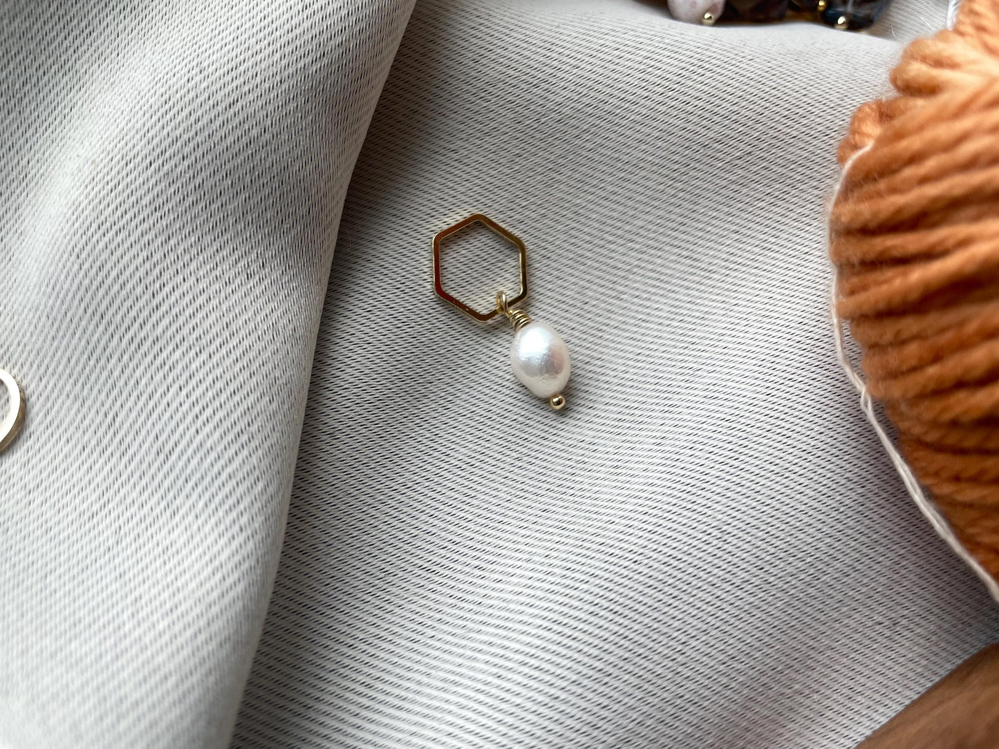 Freshwater Pearl Stitch Markers