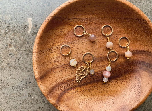 Moonstone Stitch Markers