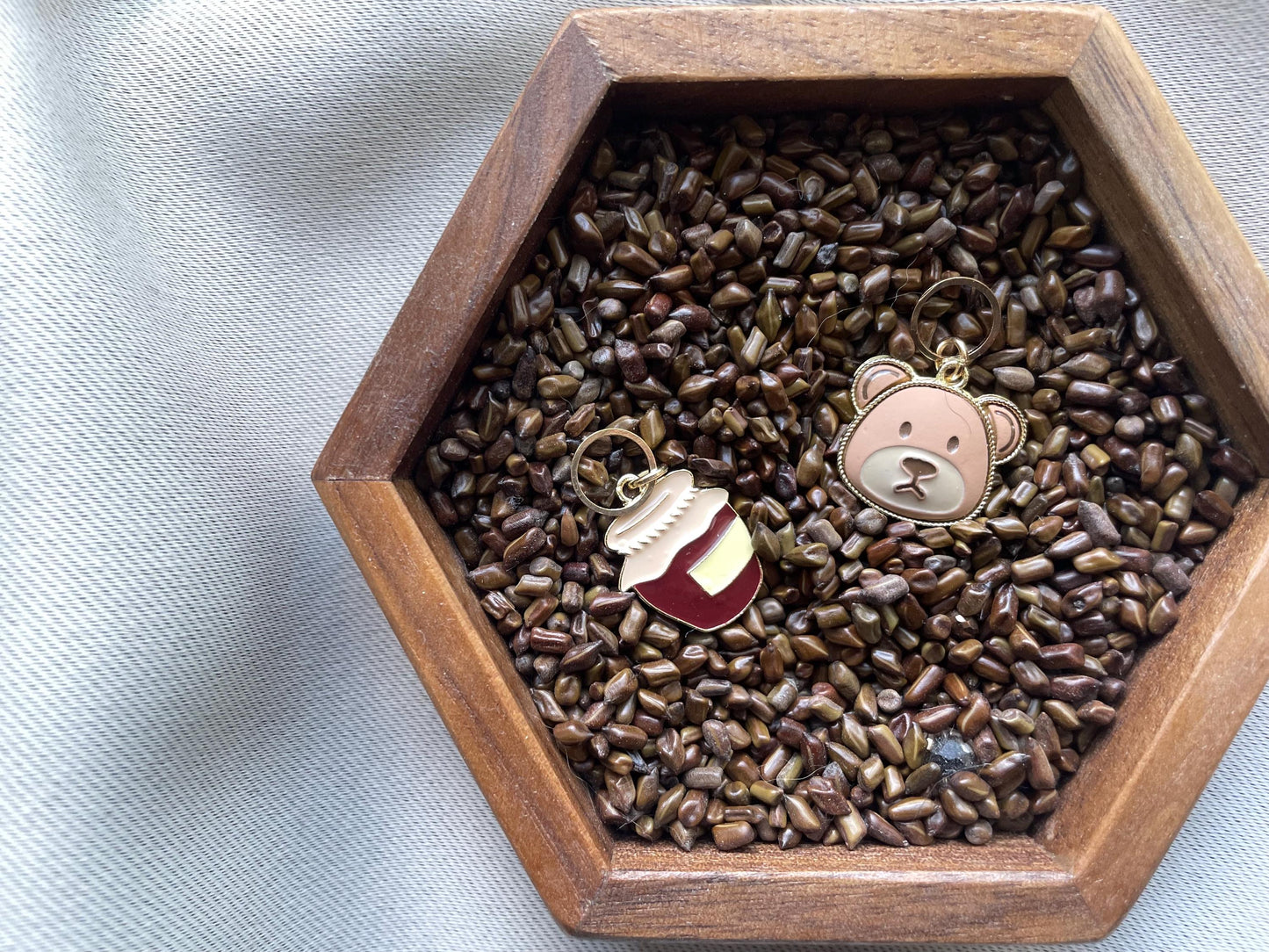 Bear and Honey Stitch Markers